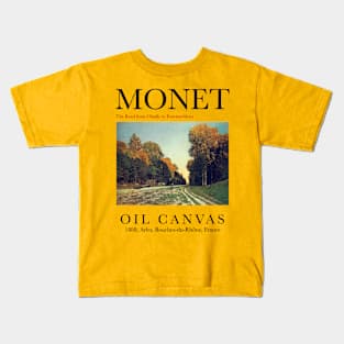 The Road from Chailly to Fontainebleau, 1864 - Claude Monet Kids T-Shirt